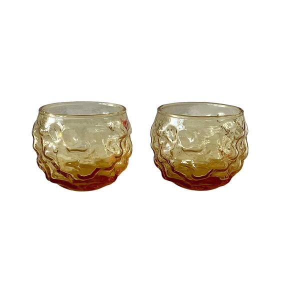 Anchor Hocking Milano Honey Gold Roly Poly Set - Picture 1 of 4